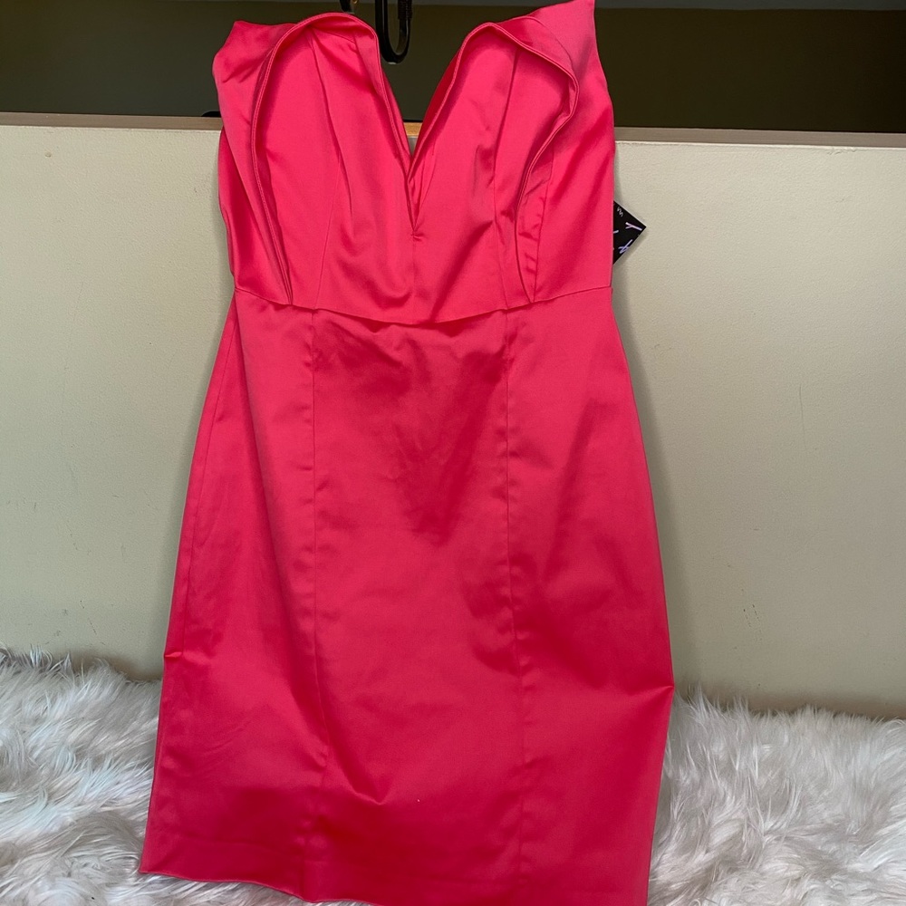 Vintage NastyGal Fuchsia Strapless Mini Dress - Picture 12 of 16